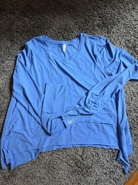 FP Movement by Free People Tempo Long-Sleeve Pullover Top in Bay Breeze